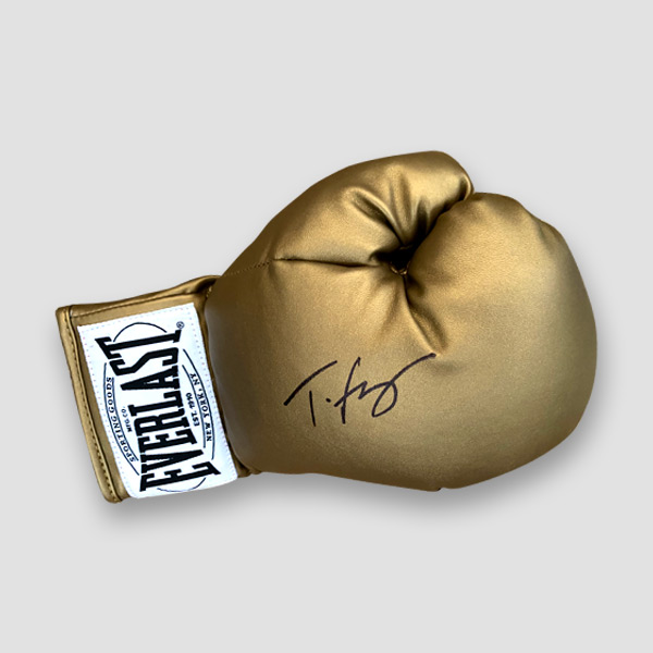 Tyson Fury Hand Signed Everlast Gold Boxing Glove | | MFM Sports ...