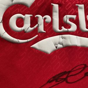 2005 Champions League Final Replica Shirt Signed by Steven Gerrard damaged stock - Image 2