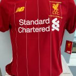 Liverpool Premier League Champions Embroidered 2018/19 0n front of shirt signed by Jürgen Klopp