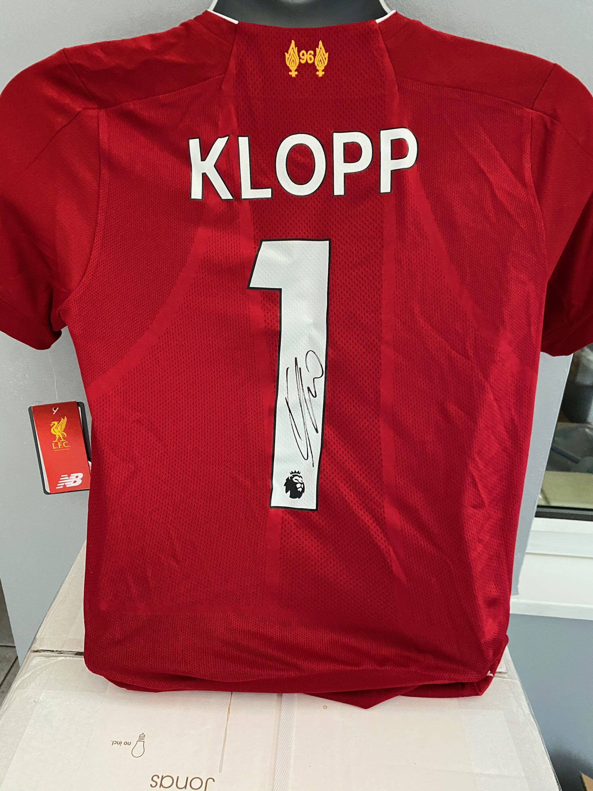 signed liverpool shirt premier league champions