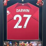 Liverpool FC HOME SHIRT SIGNED BY Darwin Nunez , professionally framed