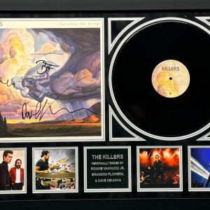 The Killers signed album sleeve plus record  montage framed