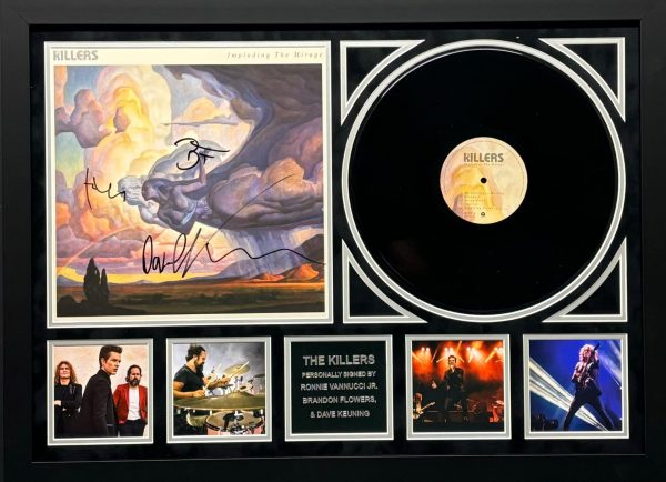 The Killers signed album sleeve plus record  montage framed