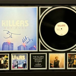 The Killers signed album sleeve plus record  montage framed