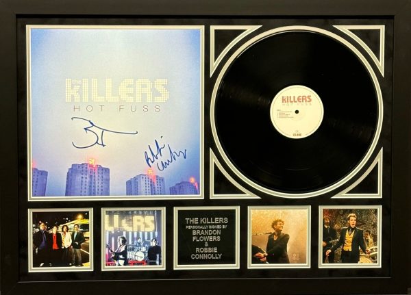 The Killers signed album sleeve plus record  montage framed