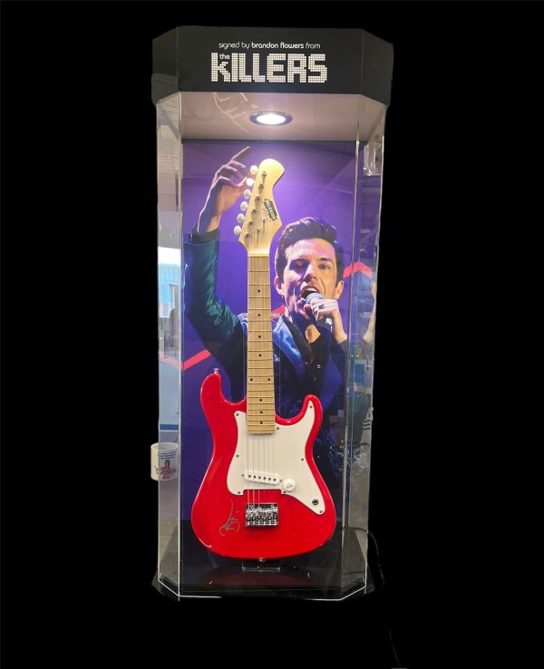 The Killers signed Guitar Signed By Lead Singer Brandon Flowers Including Display